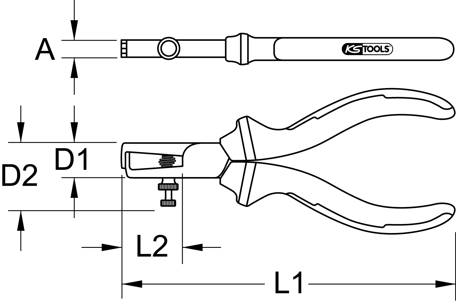 KS Tools ERGOTORQUE VDE Abisolierzange, 160mm Produktbild img3 L
