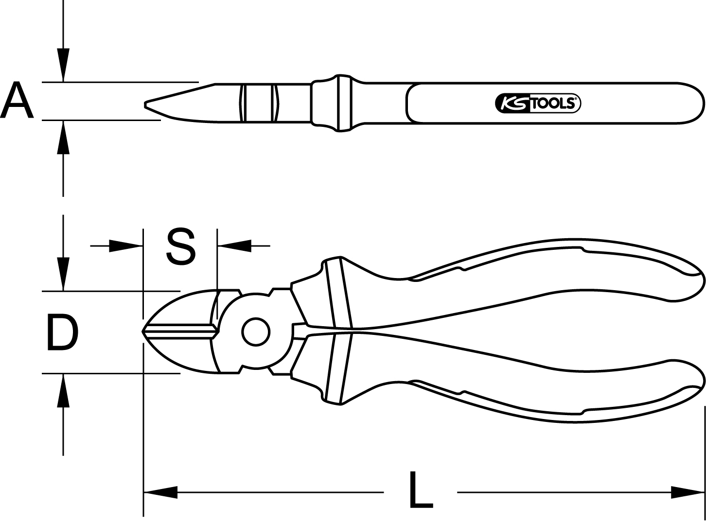 KS Tools ERGOTORQUE VDE Diagonal-Seitenschneider, 160mm Produktbild img3 L