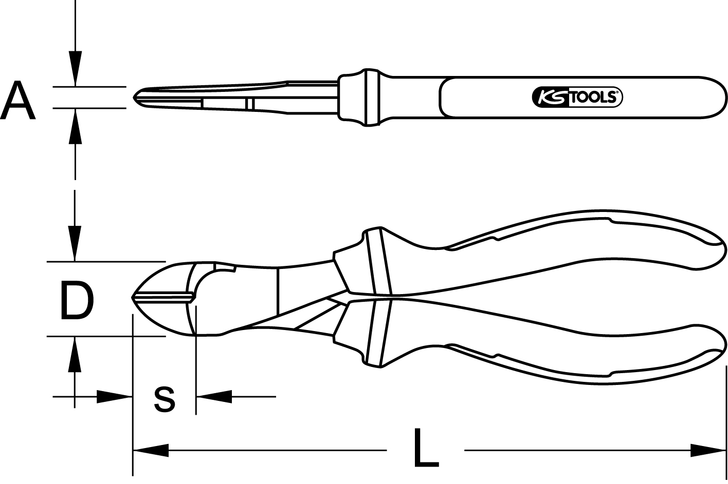 KS Tools ERGOTORQUE VDE Kraft-Seitenschneider, 190mm Produktbild img3 L