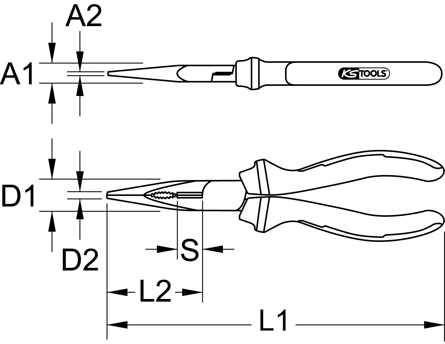 KS Tools ERGOTORQUE VDE Flachrundzange, 215mm Produktbild img3 L