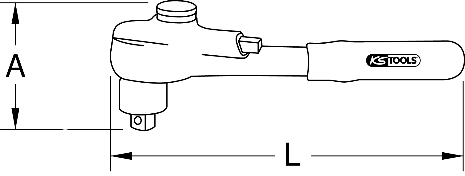 KS Tools 1/2" Umschaltknarre mit Schutzisolierung, 32 Zahn Produktbild img3 L
