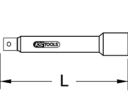KS Tools 1/2" Verlängerung mit Schutzisolierung und Schraubenarretierung, 250mm Produktbild img2 L