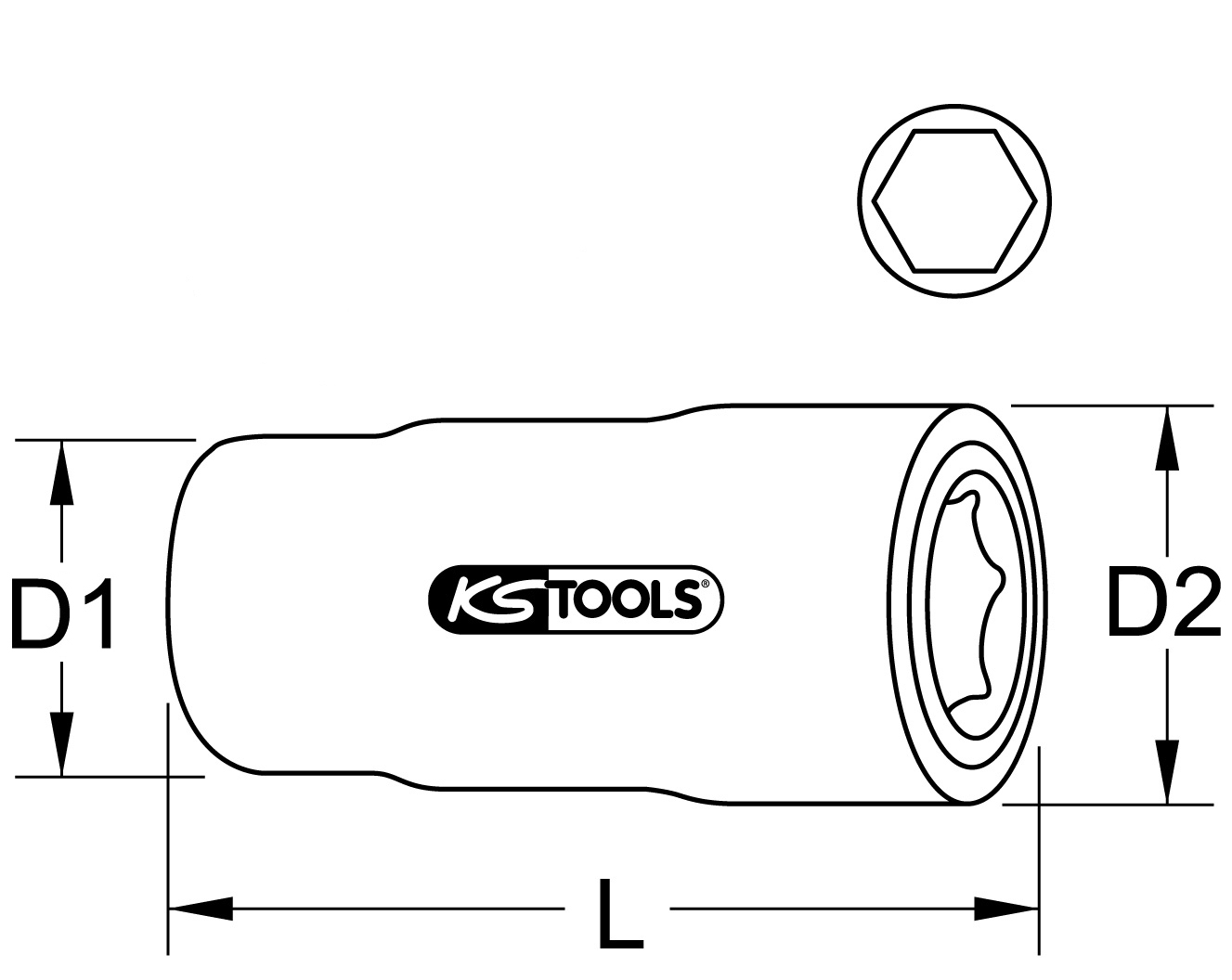 KS Tools 1/2" Stecknuss mit Schutzisolierung, 11mm Produktbild img2 L