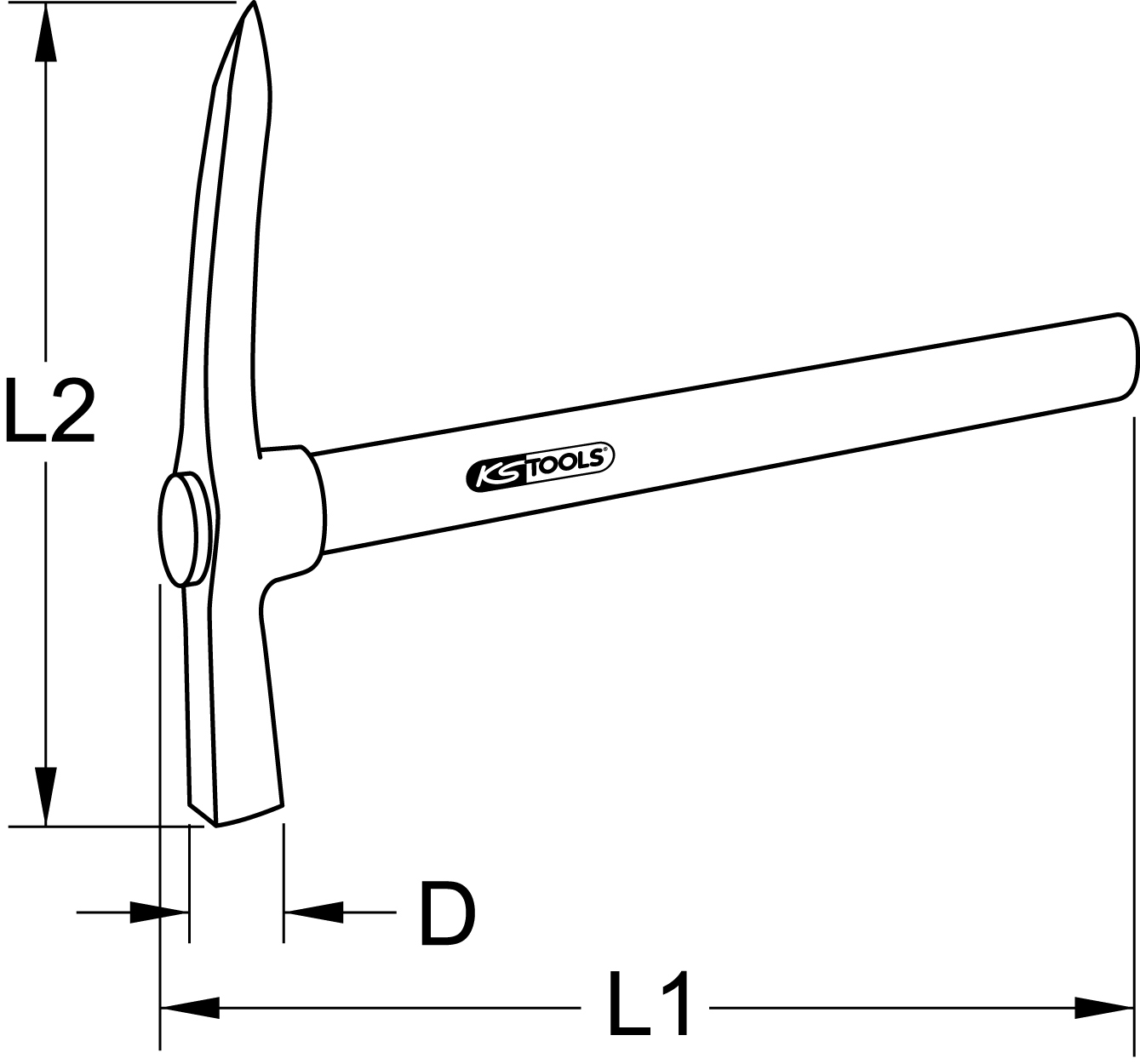 KS Tools Schlackehammer Produktbild img2 L