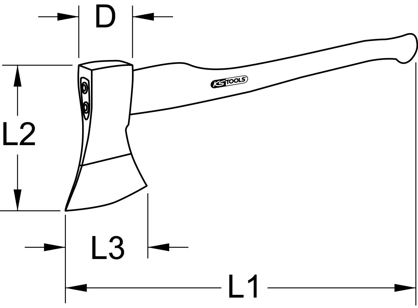 KS Tools Axt, 1800g Produktbild img3 L