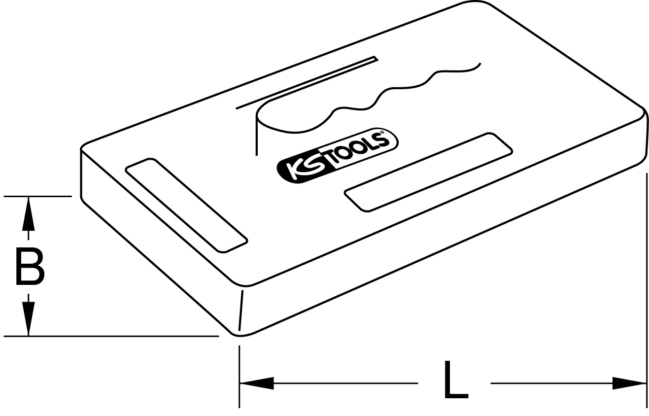 KS Tools Reibebrett, Hartkunststoff, 150x270mm Produktbild img2 L