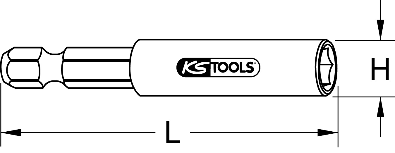 KS Tools 1/4" Magnetischer Bithalter, 50mm Produktbild img7 L