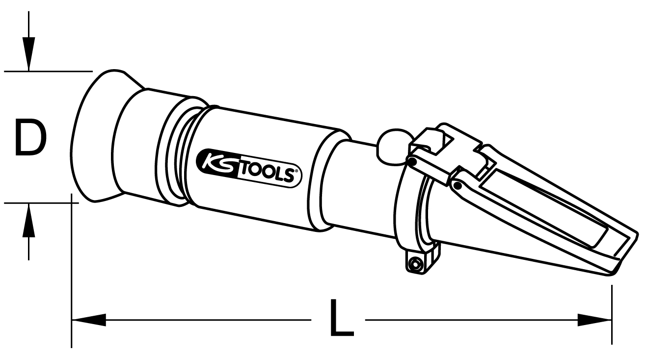 KS Tools Refraktometer Kühlflüssigkeit / Batteriesäure Produktbild img8 L