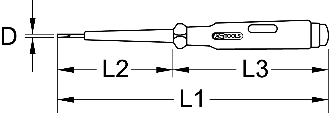 KS Tools Spannungsprüfer mit Schutzisolierung 125-250 V, 140mm Produktbild img6 L