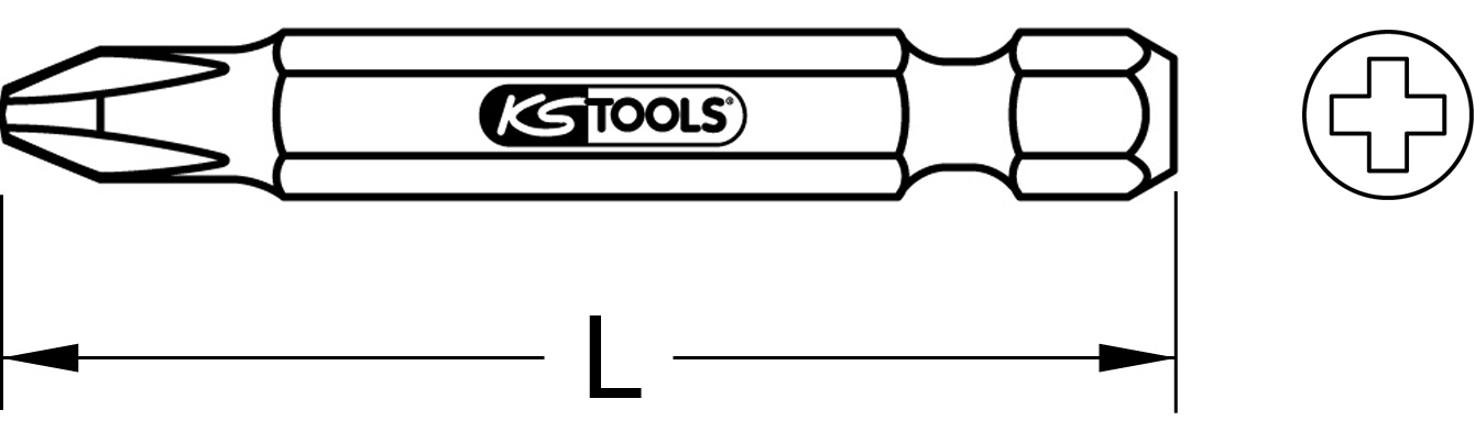 KS Tools 1/4" Bit PH, 50mm, PH1 Produktbild img2 L