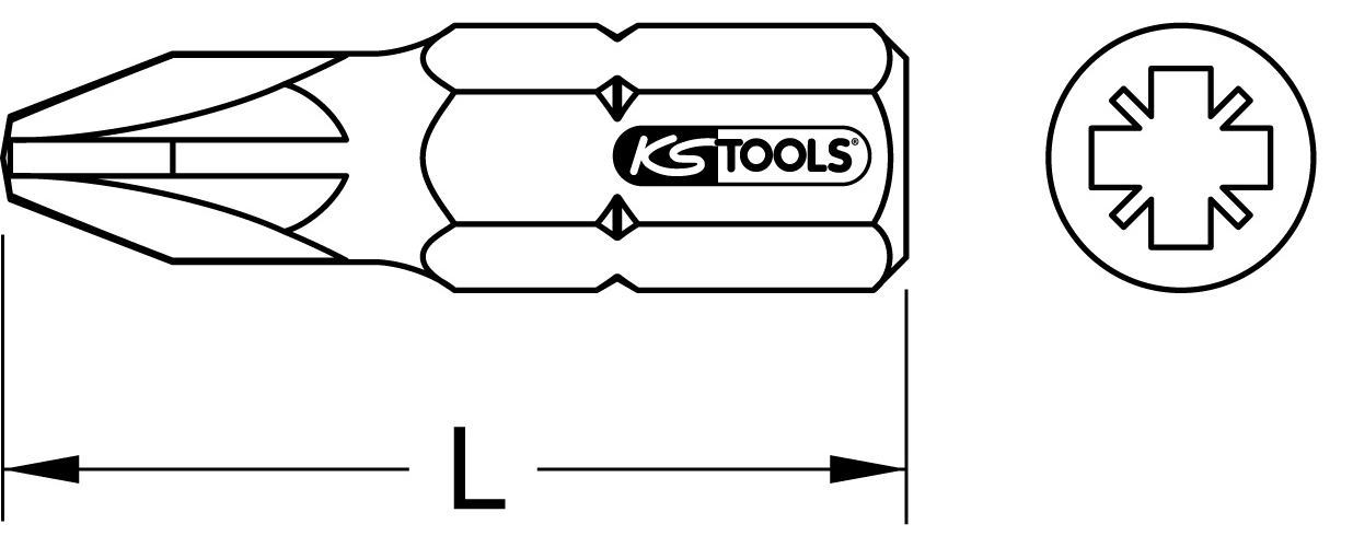 KS Tools 1/4" Bit PZ, 25mm, PZ1 Produktbild img2 L