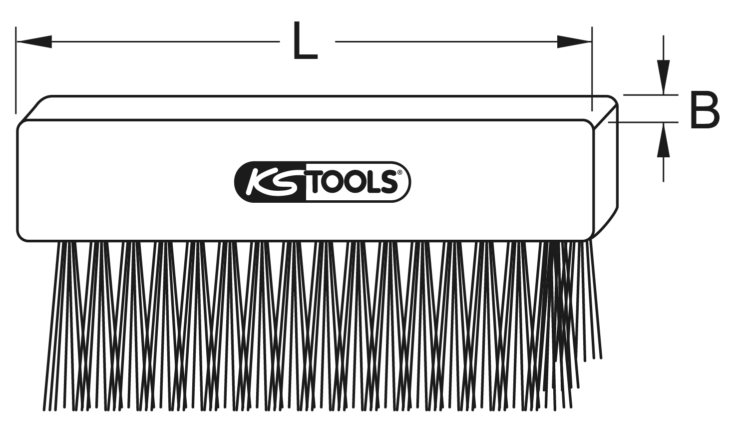 KS Tools BRONZEplus Bürste, Zinnbronzedraht, gewellt, 125 mm Produktbild img3 L
