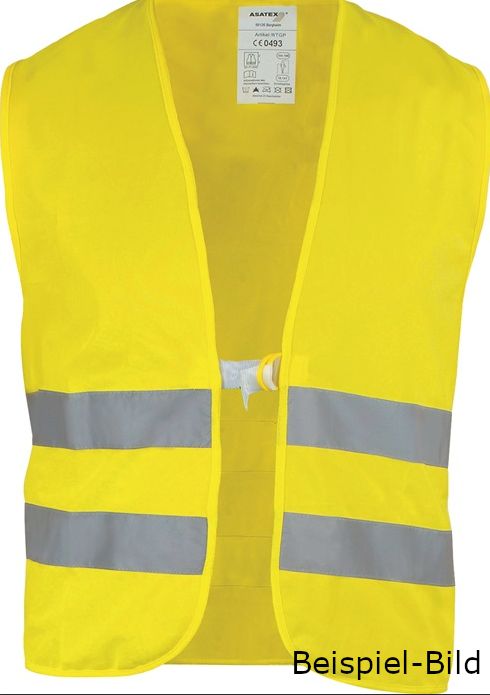 Warnweste aus Polyester Klasse 2, neongelb EN ISO 20471, 2 Reflexstreifen Produktbild img1 L