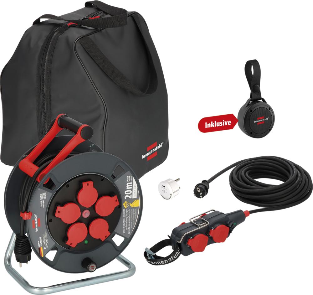 brennenstuhl Aktions-Set Professional in Tasche Limited Edition Kabeltrommel, Powerblock Steckdosenadapt.,Lautspr. Produktbild img1 L
