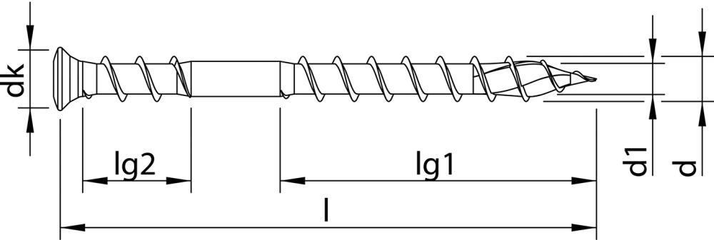 HECO-TOPIX-plus Terrassenbelagschraube Produktbild img2 L