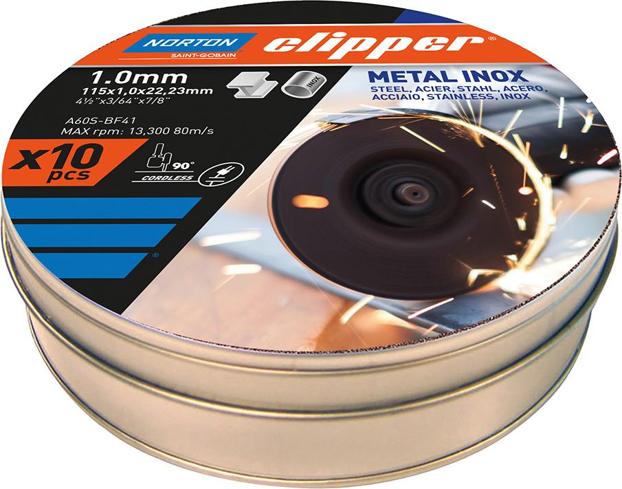 CLIPPER Trennscheibe Metall-Inox 10x A60 S-115x1.0x22.23 Produktbild img1 L