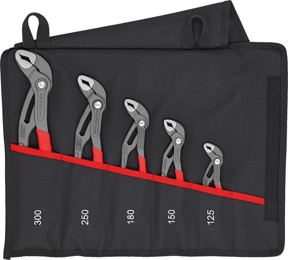 KNIPEX Wasserpumpenzangen-Set Cobra® 00 19 55 S5 5-teilig Rolltasche Produktbild img1 L