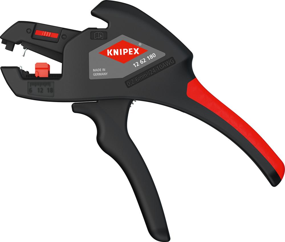 KNIPEX Abisolierzange 12 62 180 selbsteinstellend 0,2-6mm² AWG 24-10 180mm Produktbild img1 L