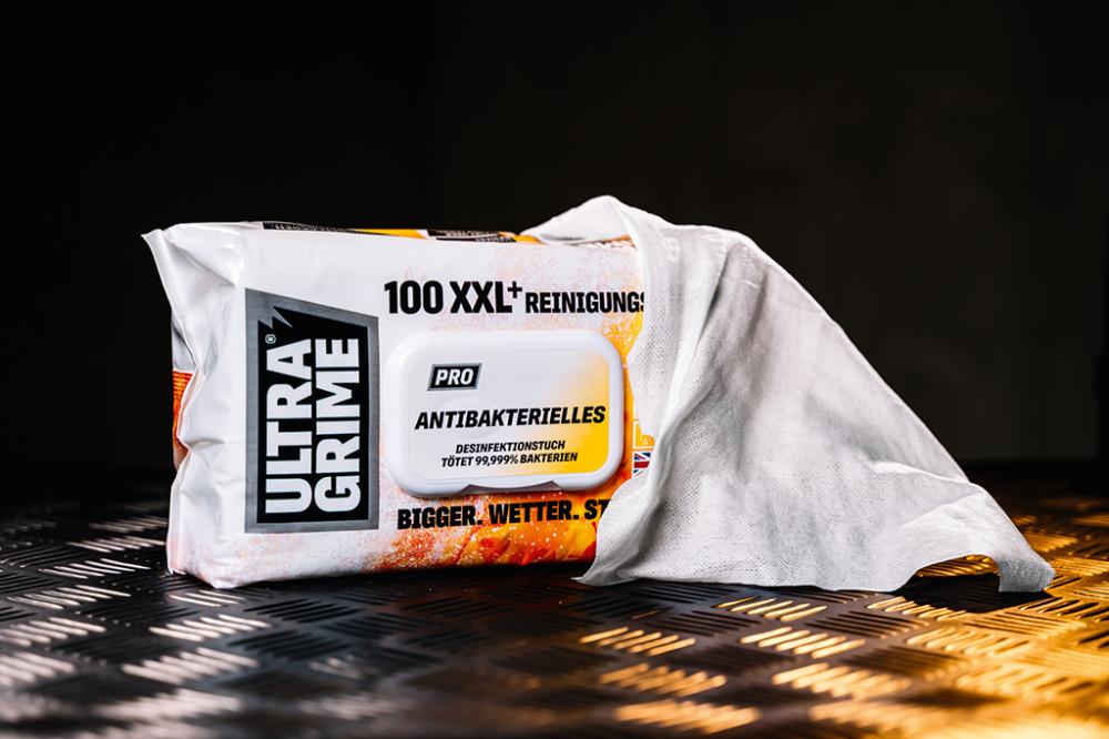 ULTRAGRIME Antibakt.Desinfektions- tuch, 100 Tücher / Pack Profigroßpackung Produktbild img2 L