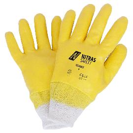 NITRAS Nitrilhandschuhe, naturfarben / gelb, EN 388 Produktbild