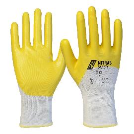 NITRAS Nitrilhandschuhe, weiß / gelb, EN 388 Produktbild