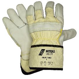 NITRAS ARES, Schnittschutzhandschuhe, naturfarben / grau, EN 388, EN 407 Produktbild