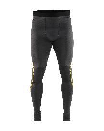 Blåkläder Unterhose XLIGHT, 100% Merinowolle Dunkelgrau/Gelb Produktbild