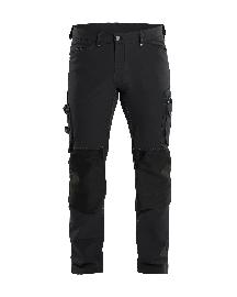 Blåkläder Handwerker Arbeitshose ohne Nageltaschen 4-Wege-Stretch X1900 Schwarz Produktbild