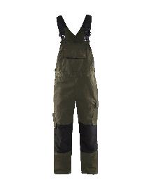 Blåkläder Latzhose mit Stretch Dunkel Olivgrün/Schwarz Produktbild