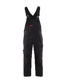 Blåkläder Latzhose mit Stretch Schwarz/Rot Produktbild