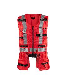 Blåkläder High Vis Werkzeug Weste High Vis Rot Produktbild