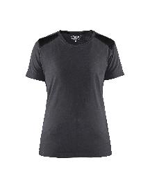 Blåkläder Damen T-Shirt Mittelgrau/Schwarz Produktbild