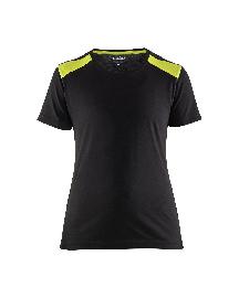 Blåkläder Damen T-Shirt Schwarz/Gelb Produktbild