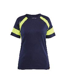 Blåkläder Damen T-Shirt mit High Vis Marineblau/Gelb Produktbild