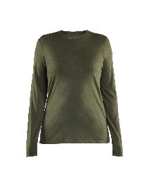 Blåkläder LANGARM-T-SHIRT AUS MERINOWOLLE FÜR DAMEN Waldgrün Produktbild