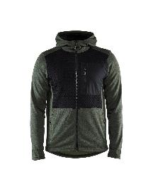 Blåkläder Kapuzensweater mit Reißverschluss Herbstgrün/Schwarz Produktbild