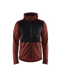 Blåkläder Kapuzensweater mit Reißverschluss Rostrot/Schwarz Produktbild