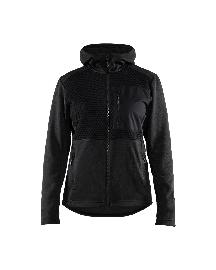 Blåkläder Damen Kapuzenjacke mit Reißverschluss Schwarz Produktbild