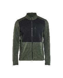 Blåkläder Sweatshirt mit durchgehendem Reißverschluss Herbstgrün/Schwarz Produktbild