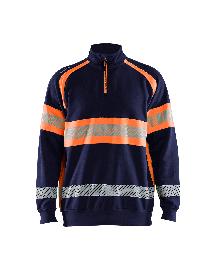 Blåkläder High Vis Sweater Marineblau/Orange Produktbild
