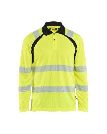 Blåkläder UV Poloshirt High Vis langarm High Vis Gelb/Schwarz Produktbild