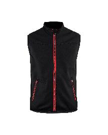 Blåkläder Softshell Weste Schwarz/Rot Produktbild