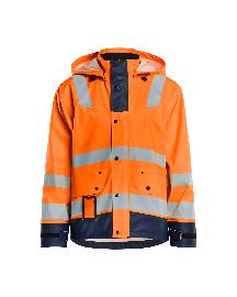 Blåkläder Regenjacke Level 2 High Vis Orange/Marineblau Produktbild