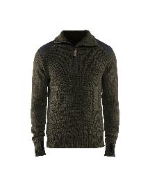 Blåkläder Wollsweater Dunkel Olivgrün/Dunkelgrau Produktbild