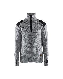 Blåkläder Wollsweater Grau Melange/Dunkelgrau Produktbild