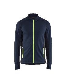 Blåkläder STRIKER Fleecejacke Dunkel Marineblau/High Vis Gelb Produktbild