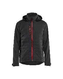 Blåkläder Hybrid Jacke Schwarz/Rot Produktbild
