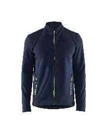 Blåkläder Mikrofleece-JackeDunkel Marineblau/High Vis Gelb Produktbild