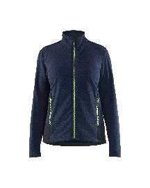 Blåkläder Damen Microfleece-JackeDunkel Marineblau/High Vis Gelb Produktbild