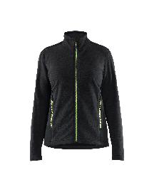 Blåkläder Damen Microfleece-JackeSchwarz/Gelb Produktbild